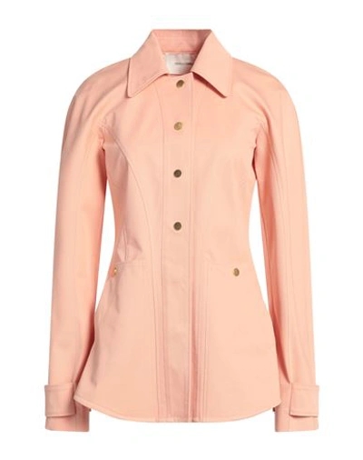 Cedric Charlier Woman Jacket Salmon Pink Size 6 Cotton, Elastane In Pink