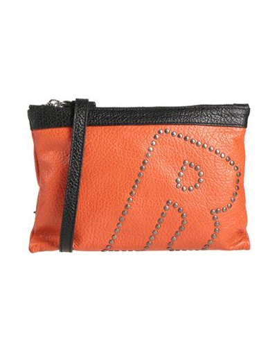 Shop Rucoline Woman Cross-body Bag Orange Size - Soft Leather