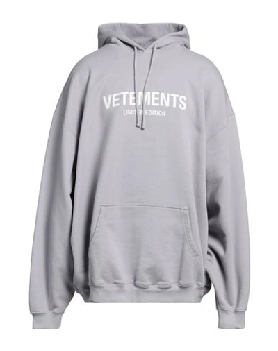Shop Vetements Man Sweatshirt Light Grey Size S Cotton, Polyester