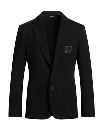 Shop Dolce & Gabbana Man Blazer Black Size 46 Viscose, Polyamide, Elastane