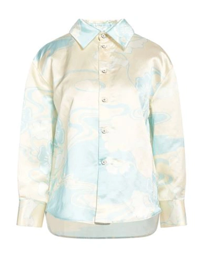 Jil Sander Woman Shirt Pastel Yellow Size 8 Viscose, Linen In Yellow
