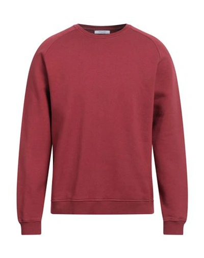 Shop Boglioli Man Sweatshirt Burgundy Size M Cotton In Red