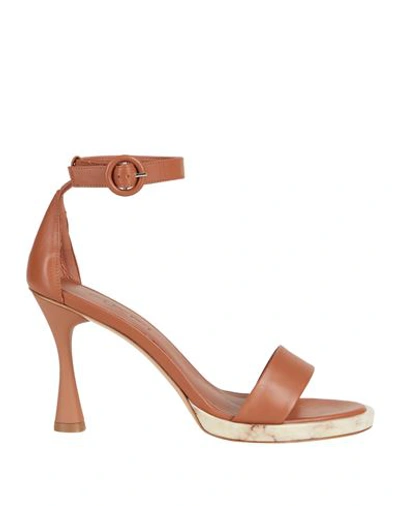 Shop Tiffi Woman Sandals Brown Size 11 Soft Leather