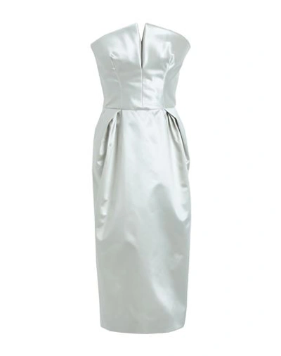 Shop Maison Margiela Woman Midi Dress Off White Size 8 Acetate, Polyamide