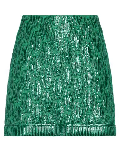 Shop Aviu Aviù Woman Mini Skirt Green Size 8 Polyamide, Polyester, Elastane