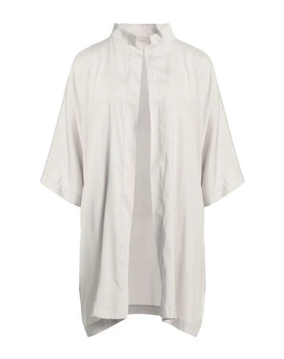 Shop Le Tricot Perugia Woman Cardigan Light Grey Size L Silk, Elastane