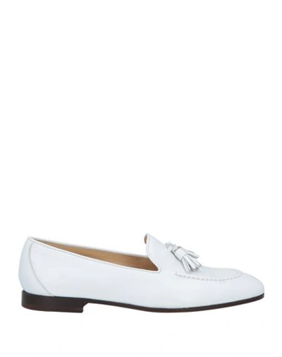Shop Doucal's Woman Loafers White Size 7.5 Leather
