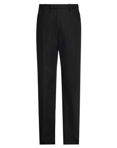 Off-white Man Pants Black Size 34 Virgin Wool In Black