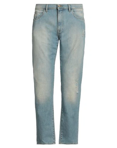 Shop Trussardi Jeans Man Jeans Blue Size 34 Cotton