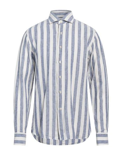 Shop Alessandro Gherardi Man Shirt Blue Size 16 ½ Linen