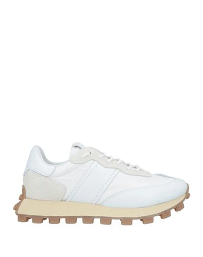 Shop Tod's Man Sneakers White Size 8 Leather, Textile Fibers