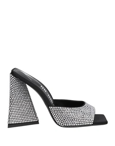Shop Attico The  Woman Sandals Silver Size 8 Textile Fibers