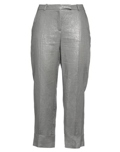 Shop Van Laack Woman Pants Grey Size 8 Linen