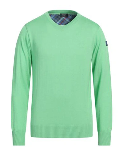 Shop Paul & Shark Man Sweater Green Size M Virgin Wool