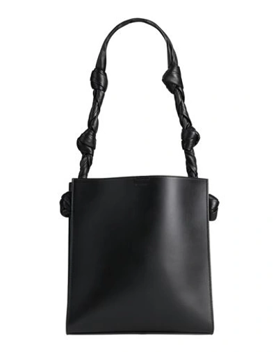 Shop Jil Sander Woman Shoulder Bag Black Size - Calfskin