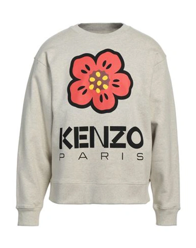 Shop Kenzo Man Sweatshirt Light Grey Size L Cotton, Elastane