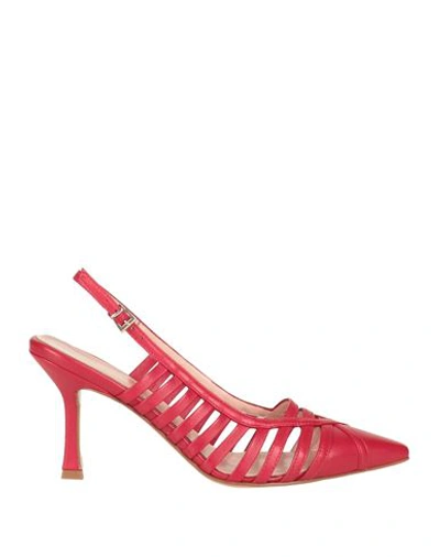 Shop Anna F . Woman Pumps Red Size 9 Leather