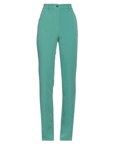 Pinko Woman Pants Green Size 2 Polyester, Elastane In Green