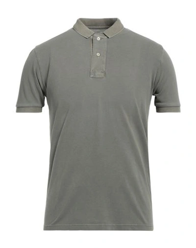 Shop Gran Sasso Man Polo Shirt Military Green Size 36 Cotton