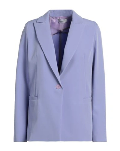 Shop Hopper Woman Blazer Lilac Size 8 Polyester, Elastane In Purple