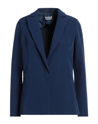 Shop Hopper Woman Blazer Blue Size 8 Polyester, Elastane