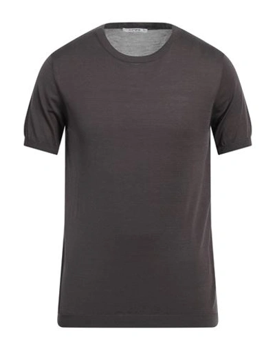 Shop Kangra Man Sweater Lead Size 38 Silk, Cotton In Grey