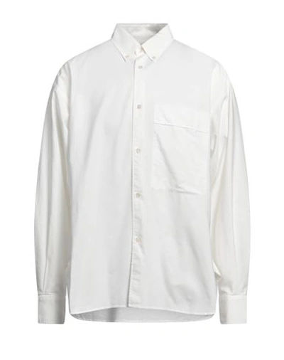 Shop Studio Nicholson Man Shirt Off White Size Xl Cotton