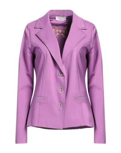 Shop Ean 13 Woman Blazer Purple Size 14 Viscose, Polyamide, Elastane