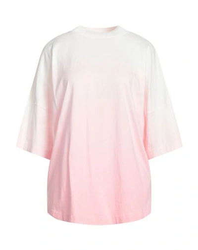 Shop Palm Angels Woman T-shirt Pink Size S Cotton