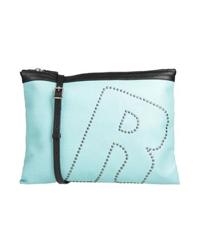 Shop Rucoline Woman Cross-body Bag Turquoise Size - Soft Leather In Blue