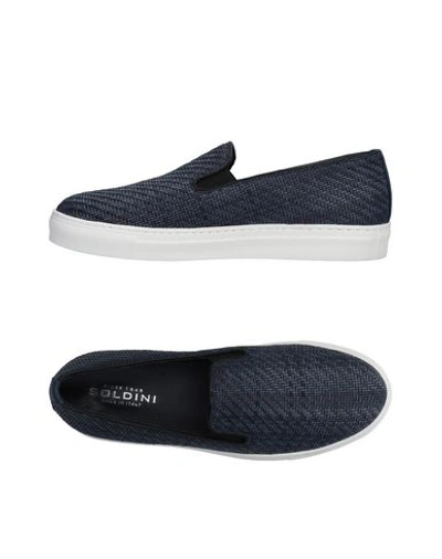 Shop Soldini Man Sneakers Midnight Blue Size 6 Textile Fibers