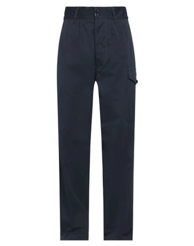 Shop Nigel Cabourn Man Pants Navy Blue Size 34 Cotton