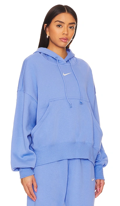 Shop Nike Pheonix Fleece Oversized Pullover Hoodie In Polar & Sail
