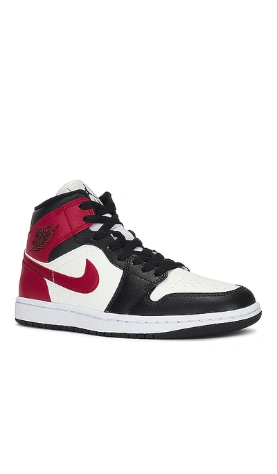 Shop Jordan Air  1 Mid Sneaker In Sail  Gym Red  Off Noir  & White