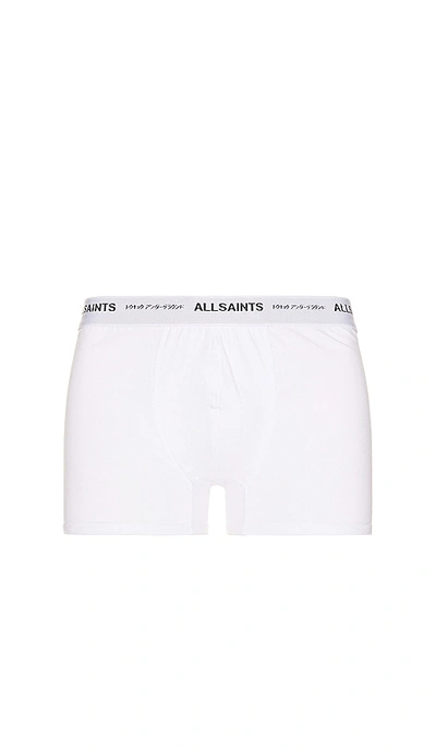 Shop Allsaints Underground Boxer Shorts In White