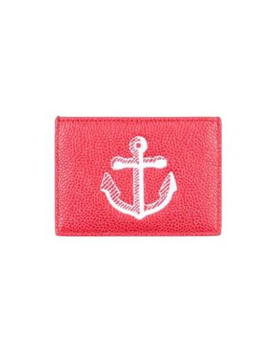 Shop Thom Browne Man Document Holder Red Size - Soft Leather