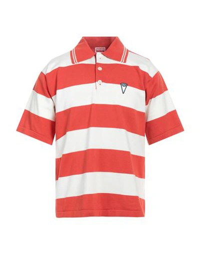 Shop Kenzo Man Polo Shirt Orange Size L Cotton
