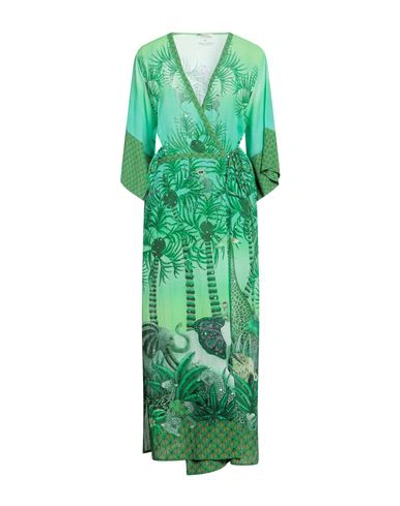 Shop Pin Up Stars Woman Midi Dress Green Size L Viscose