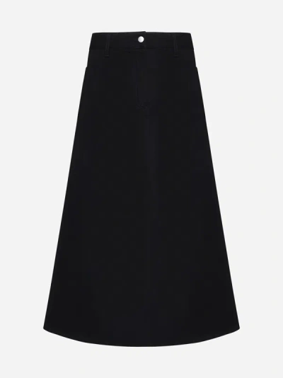 Shop Studio Nicholson Baringo A-line Denim Skirt In Black