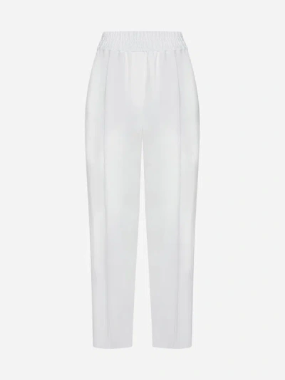 Shop Brunello Cucinelli Viscose And Linen Trousers In Natural