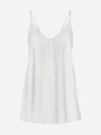 Shop Studio Nicholson Holzer Viscose And Wool Camisole In Parchment