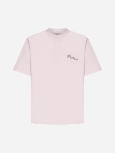 Shop Studio Nicholson Module Logo Cotton T-shirt In Miami Pink