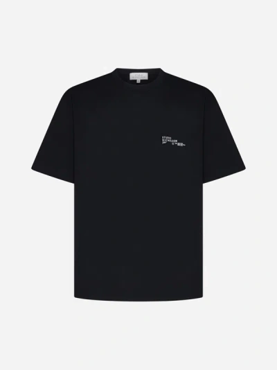 Shop Studio Nicholson Module Logo Cotton T-shirt In Black