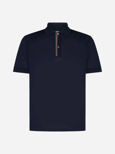 Shop Paul Smith Cotton Polo Shirt In Dark Navy