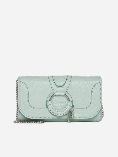 Shop See By Chloé Hana Long Wallet Leather Bag In Blowy Blue