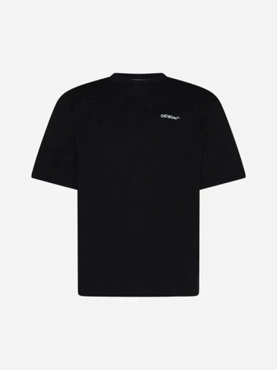 Shop Off-white Tattoo Arrow Cotton T-shirt In Black,white