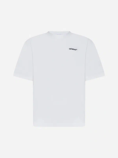 Shop Off-white Tattoo Arrow Cotton T-shirt In White,black