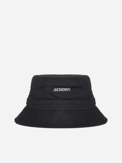 Shop Jacquemus Le Bob Gadjo Cotton Hat In Black