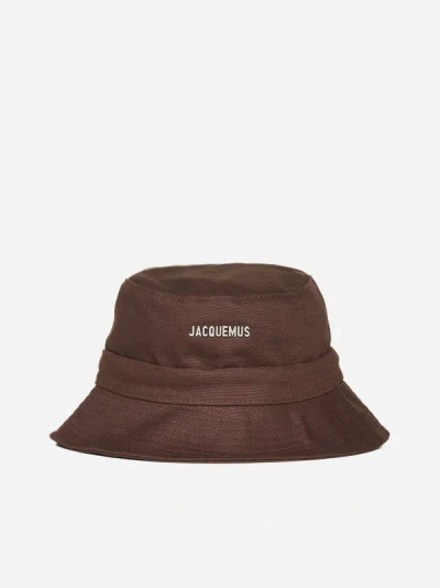 Shop Jacquemus Le Bob Gadjo Cotton Hat In Brown