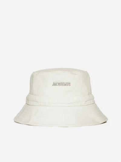 Shop Jacquemus Le Bob Gadjo Cotton Hat In Off White